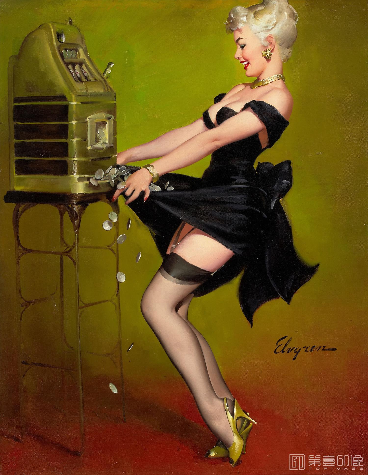油画-吉尔·艾尔夫格雷恩 Gil Elvgren 作品集-98